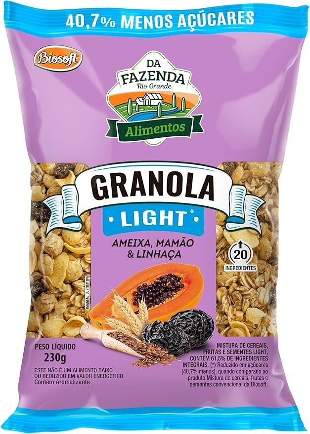 BIOSOFT Granola Ameixa Mamao E Linhaca Light/Leve 230G