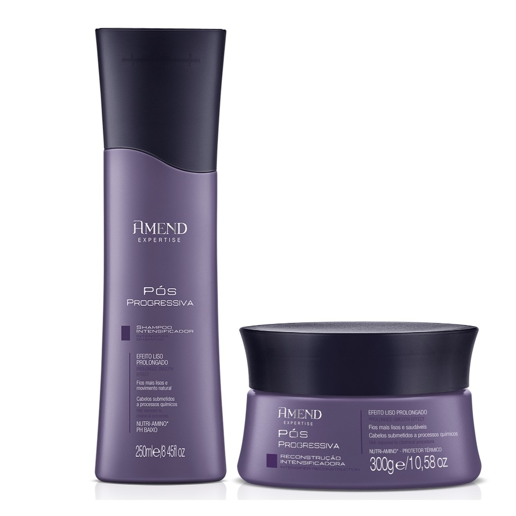 Amend Pós Progressiva: Kit Shampoo + Máscara