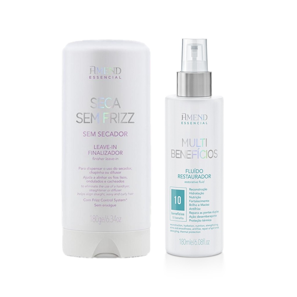 Amend Seca Sem Frizz: Kit Hidratação e Reconstrução