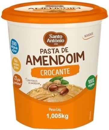 SANTO ANTONIO ALIMENTOS PASTA DE AMENDOIM CROCANTE POTE 1,005KG
