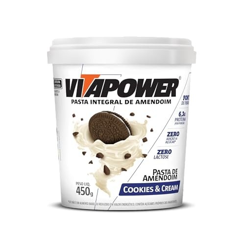 Vitapower - Pasta de Amendoim Integral - 450g - Cookies & Cream