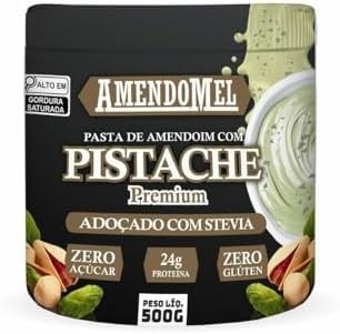 Pasta de Amendoim Com Pistache - 500g - AmendoMel
