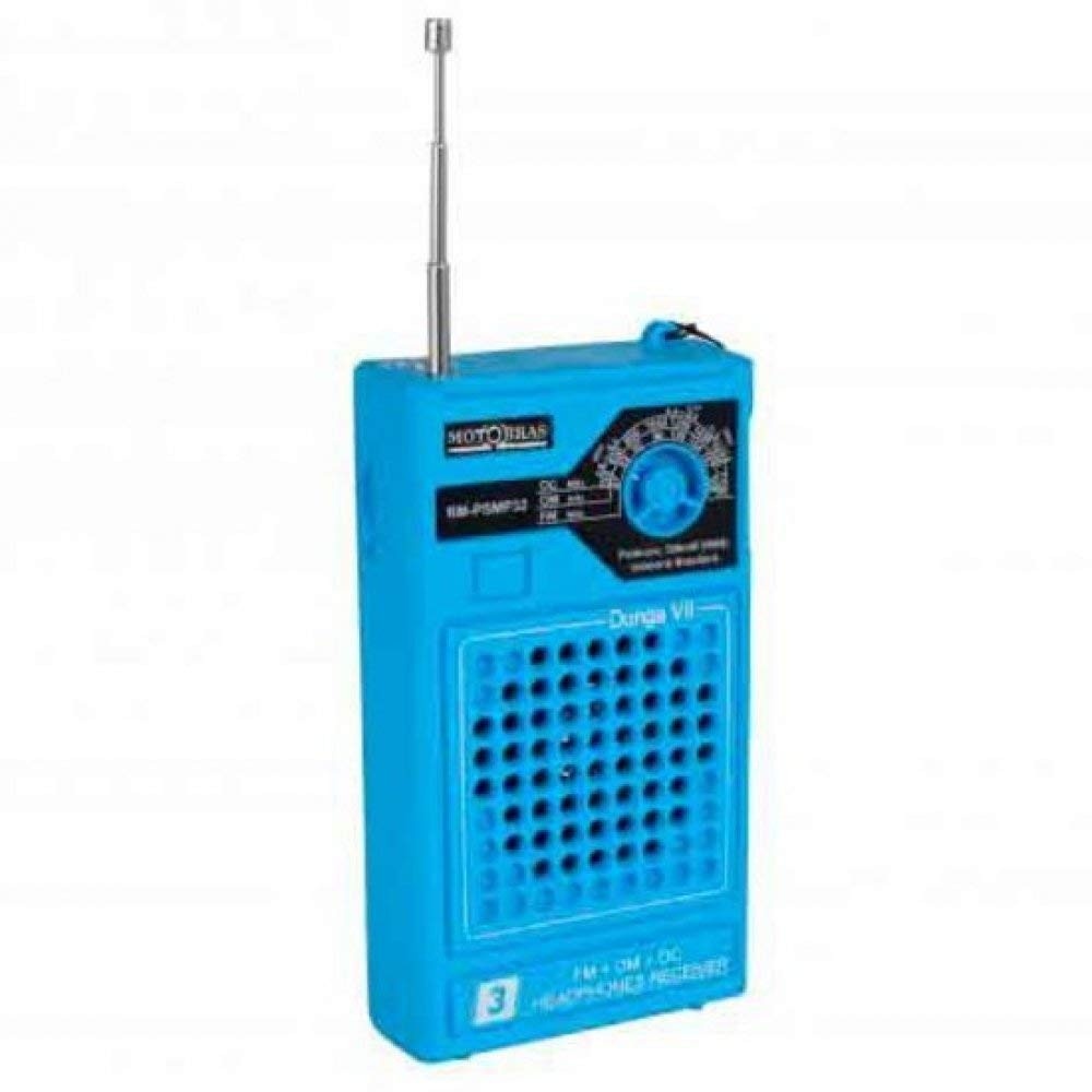 Rádio Portátil Motobras RM-PSMP32 Azul: Som em 3 Faixas AM/FM/OC onde você estiver!