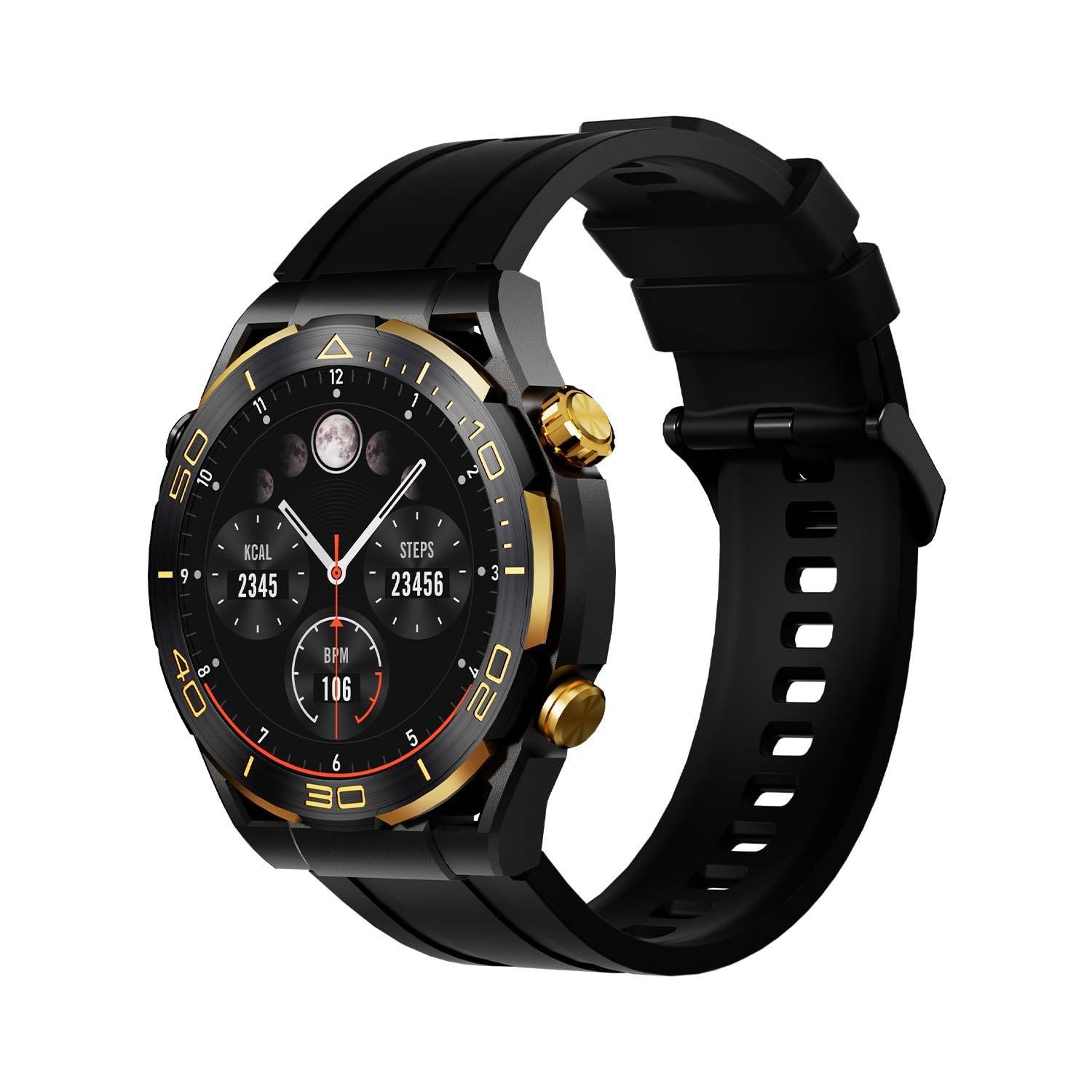 Smartwatch Basike W77 Pro Max Ultra: AMOLED, NFC, IP67, GPS e 30m de Profundidade - Preto Ouro