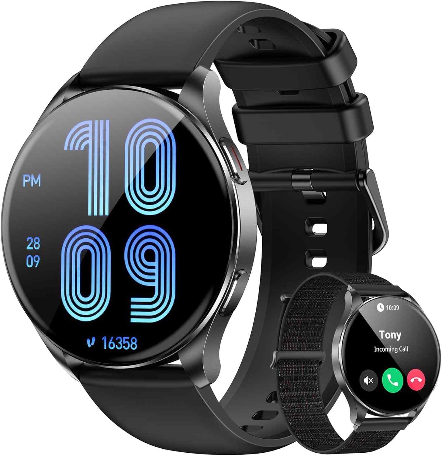 Smartwatch AMOLED 1.43" com Chamadas Bluetooth e 130+ Esportes - Design Premium Unissex iOS/Android