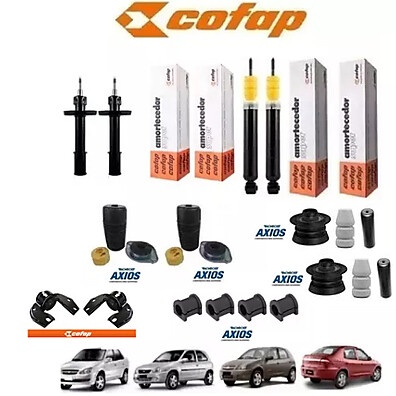 Amortecedores Cofap + Batentes Axios para Celta Classic Corsa