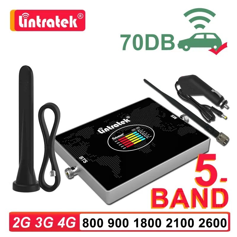 Amplificador de Sinal Celular 5 Bandas Lintratek