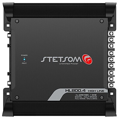 Amplificador Digital Stetsom HL800.4 - 900W RMS com 4 Canais
