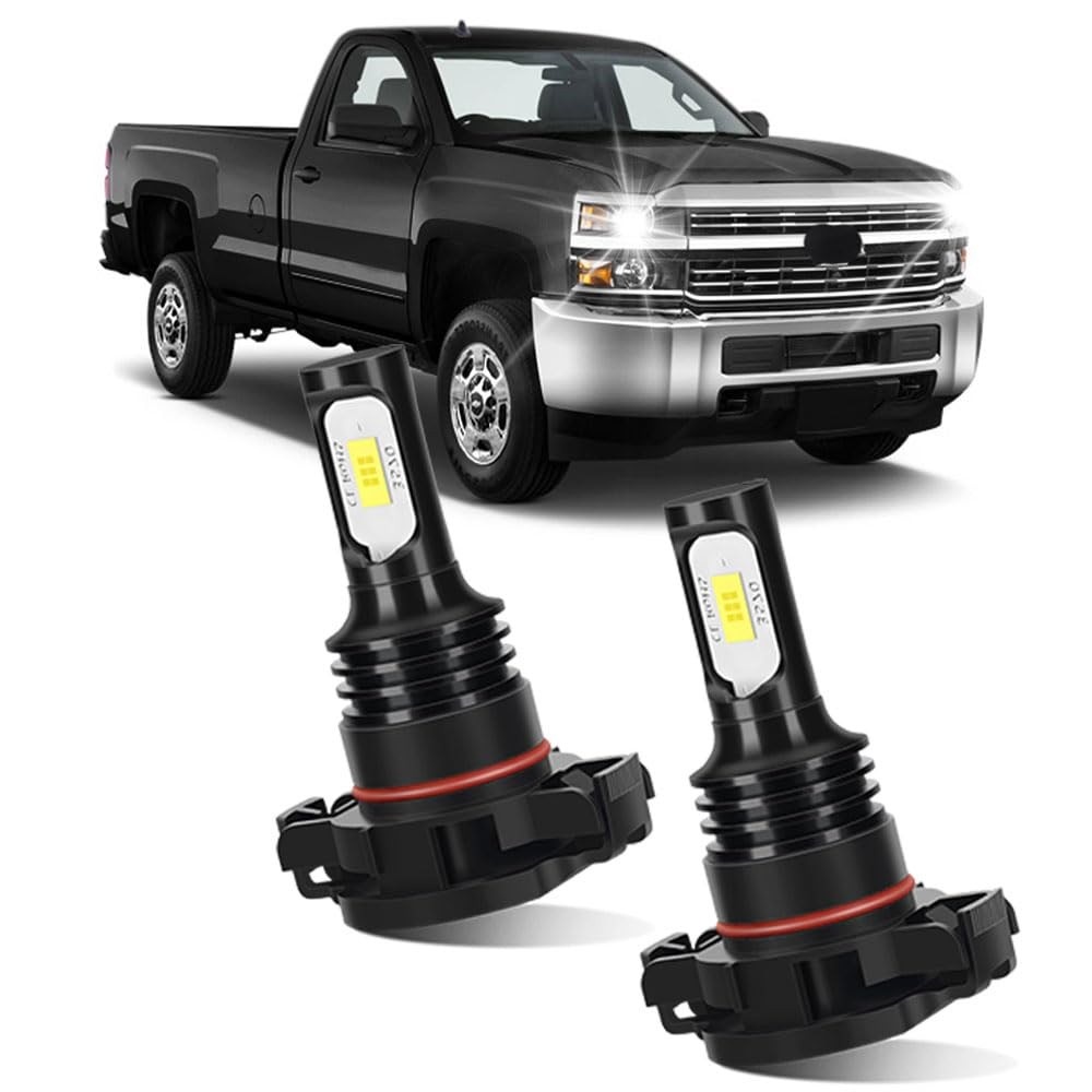Lâmpadas LED Neblina Silverado 2500/3500HD 2020-2021: 800% Mais Brilho, Plug and Play (Par)