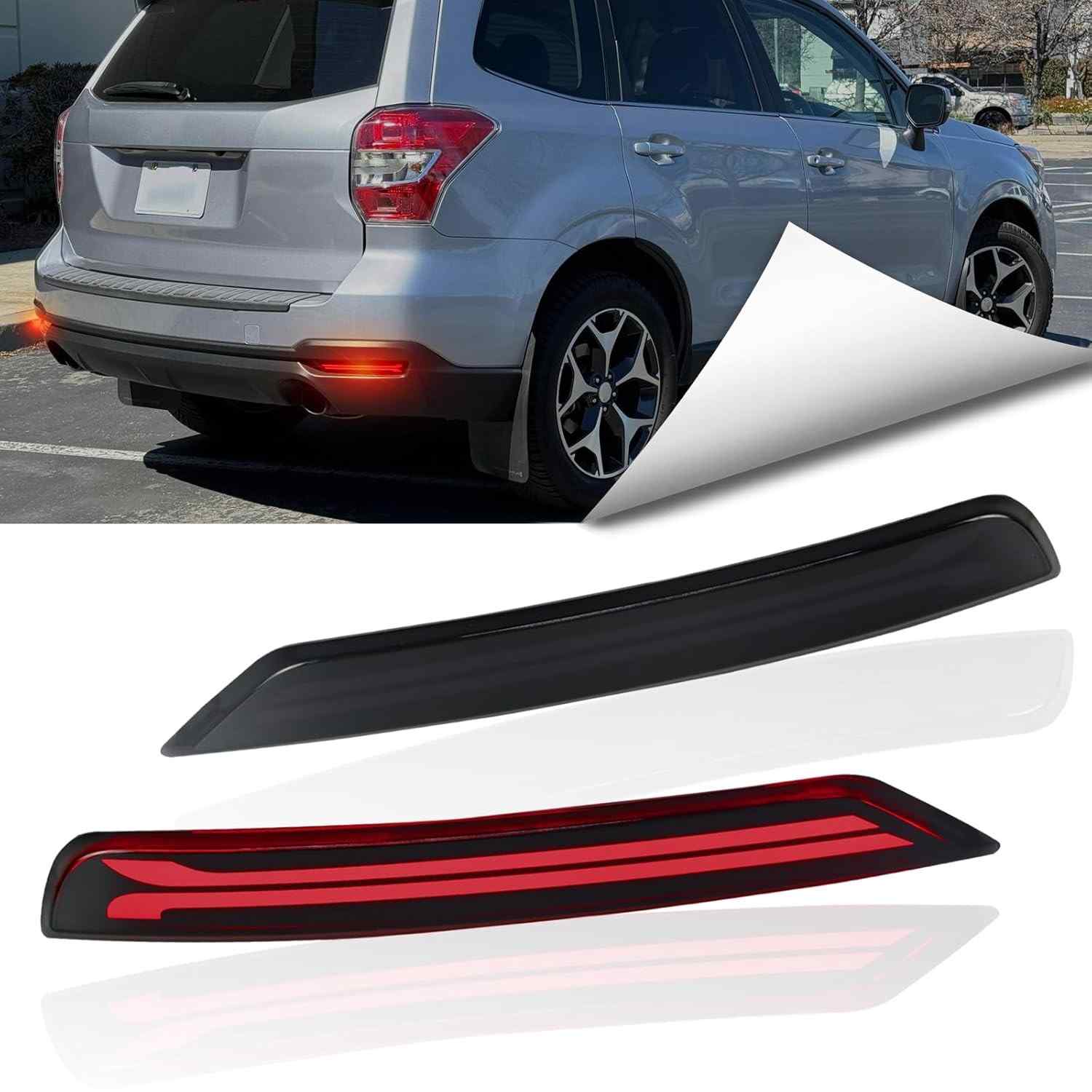 Kit Luzes LED Refletoras Traseiras Subaru Forester 2009-2018: Freio, Neblina e DRL - Plug and Play