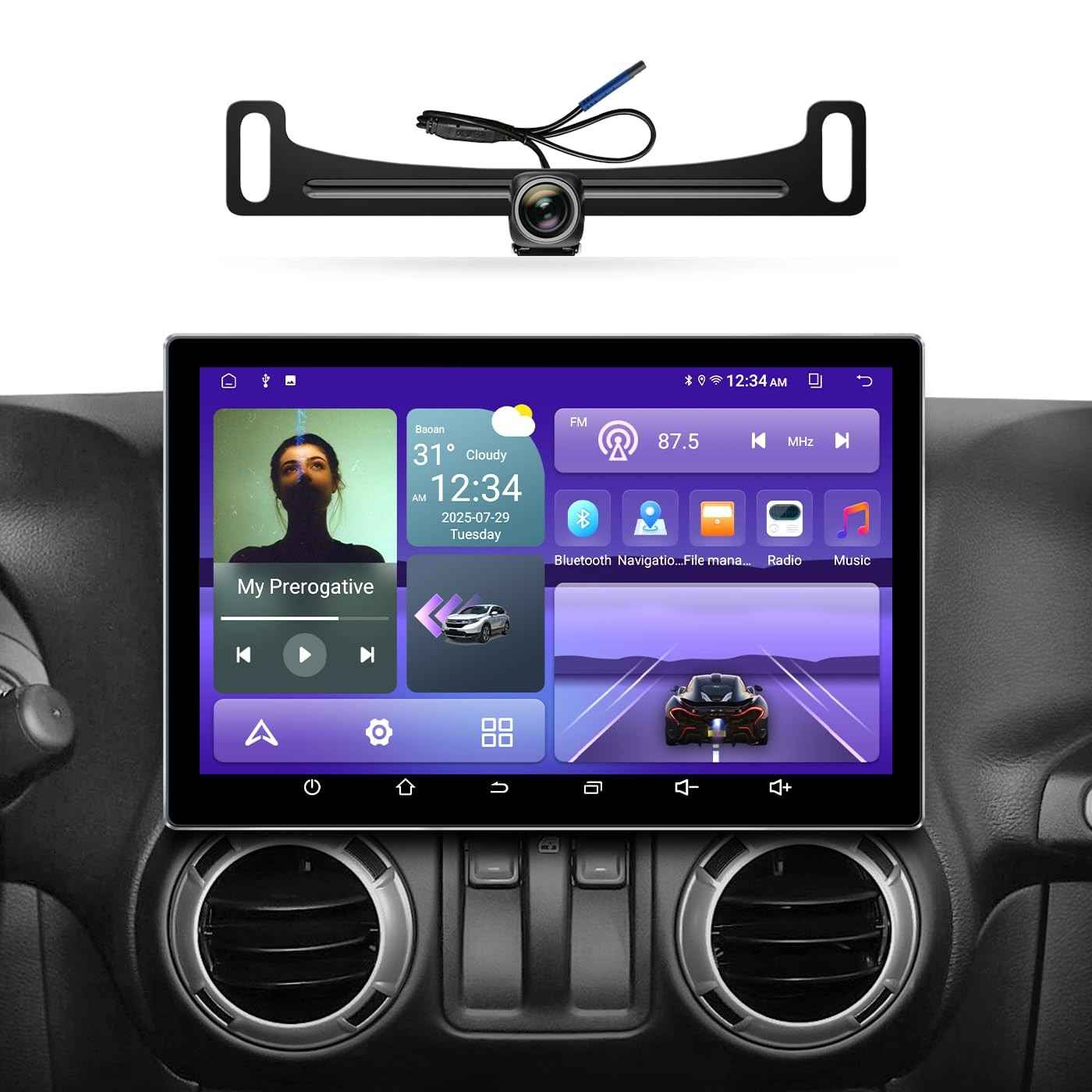 Transforme seu Jeep: Central Multimídia Android 13 com Tela HD 11.5" e CarPlay/Android Auto