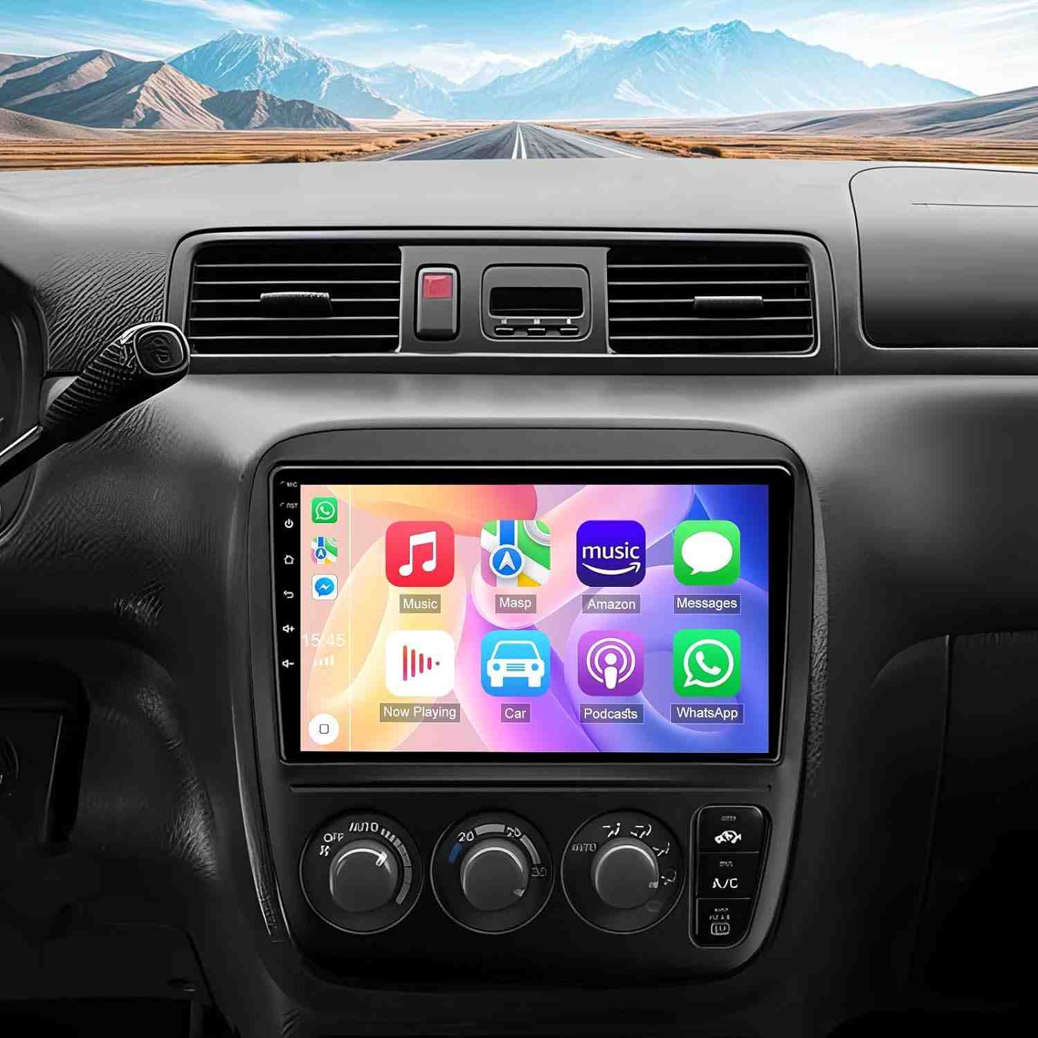 Central Multimídia Android 13 para Honda CRV (1995-2000) com Carplay Sem Fio e Tela 9" IPS