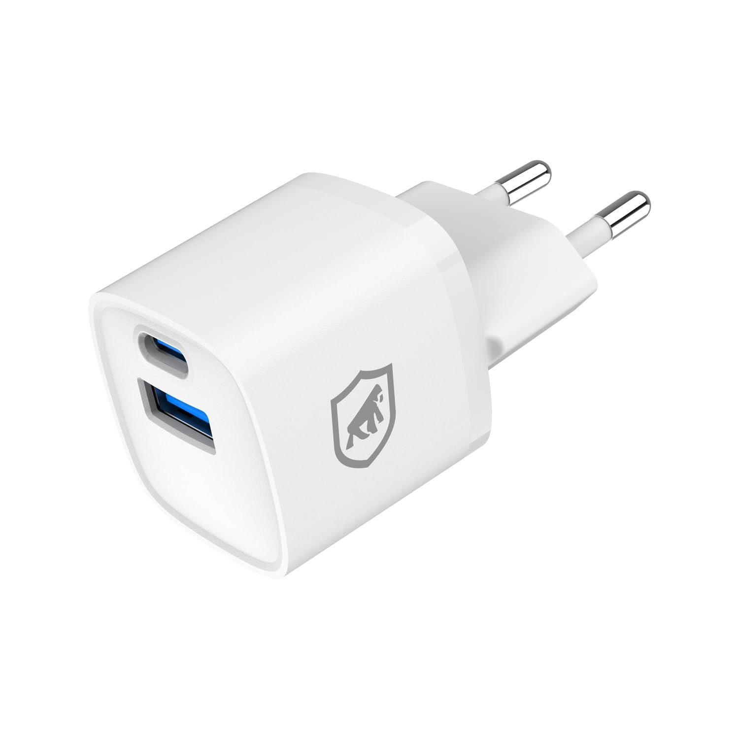 Carregador Gshield 20W Ultra Rápido Tipo C + USB-A GaN: Potência e Segurança para seu iPhone e Android