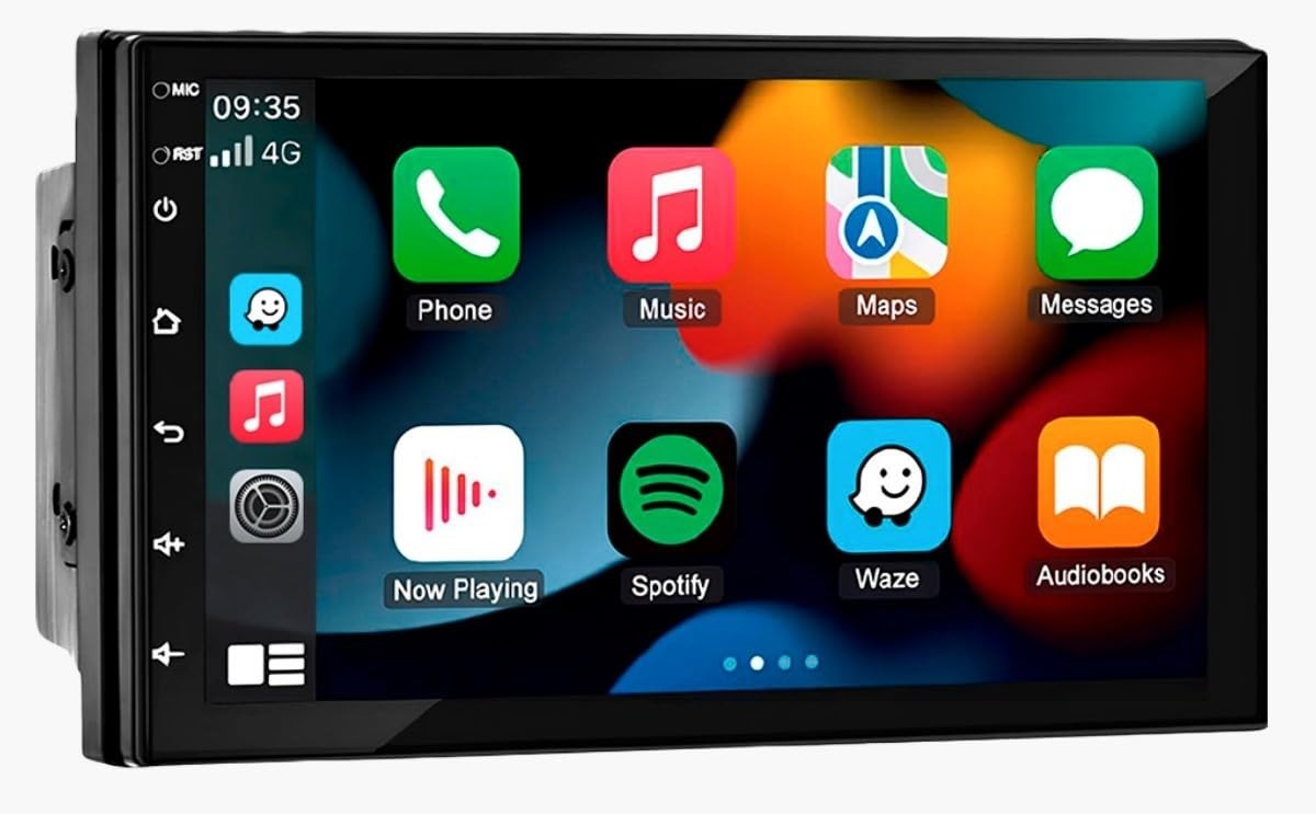 Central Multimídia MP5 2 DIN 7" IPS Touch, Bluetooth, Espelhamento Android/iOS, CarPlay & Android Auto