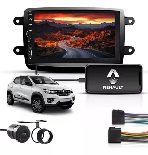 Central Multimídia 7" MP5 Bluetooth Espelhamento Android/iOS - Kwid