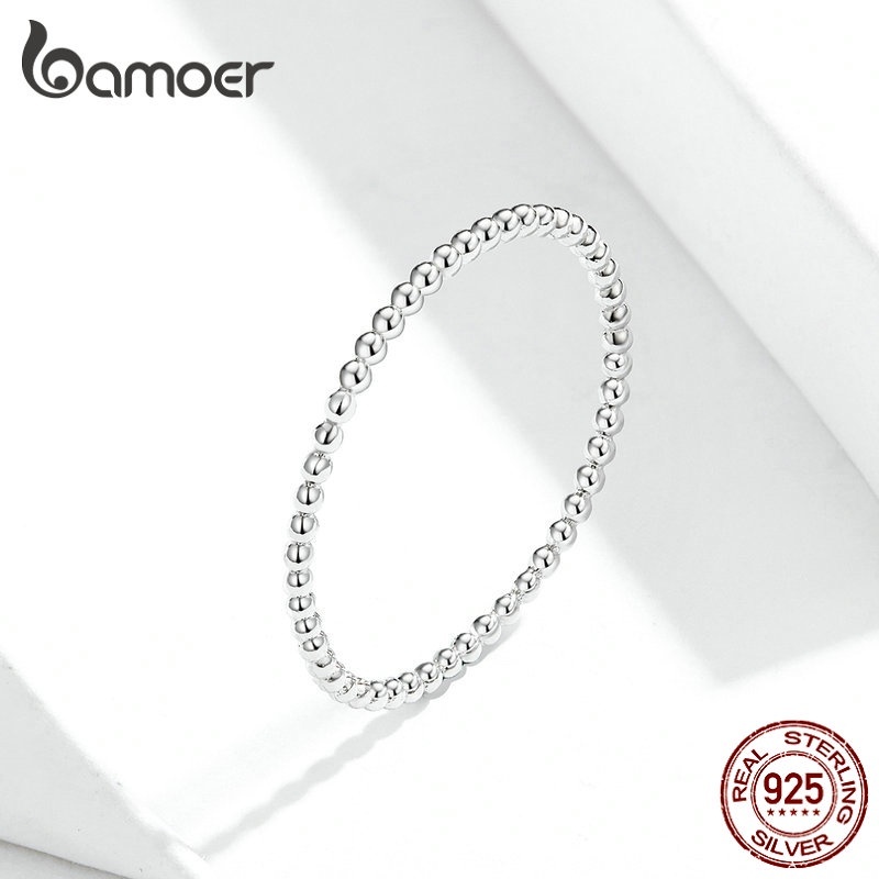 Anéis de Prata Bamoer 925: Elegância Simples