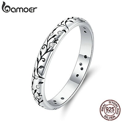 Anéis de Prata Bamoer: Elegância Vintage
