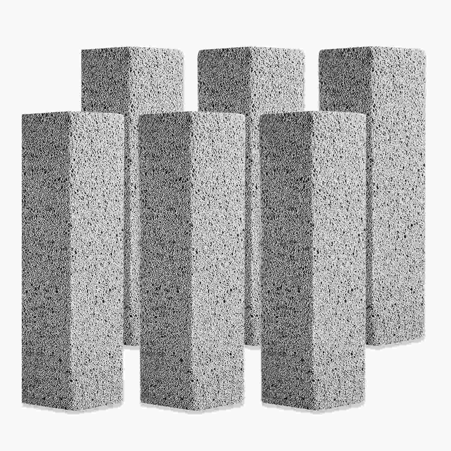 Pedra Pomes para Limpeza Profunda - 6 Peças | Remove Anéis de Água, Cálcio e Ferrugem | Ideal para Vasos, Pias e Azulejos