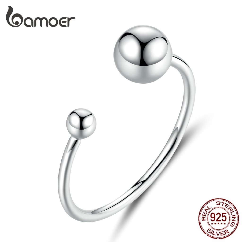 Anel Bamoer Prata 925: Elegância Minimalista