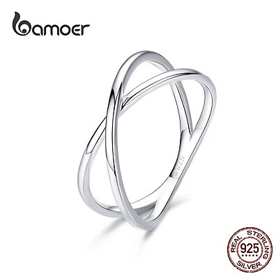 Anel de Cruz Prata 925 Bamoer: Elegância e Fé