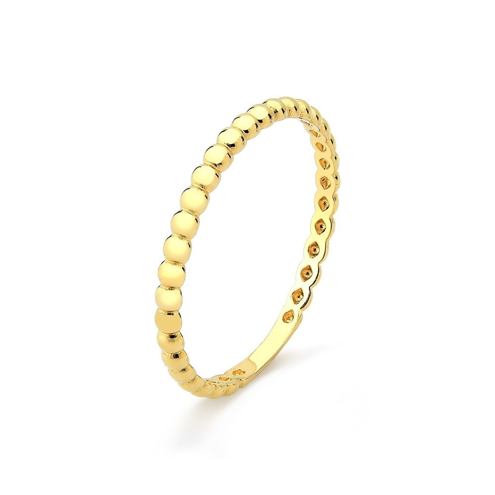 Anel de Ouro 18k Bolinhas: Minimalismo Elegante