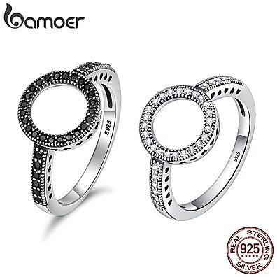 Anel de Prata 925 Bamoer: Amor Eterno