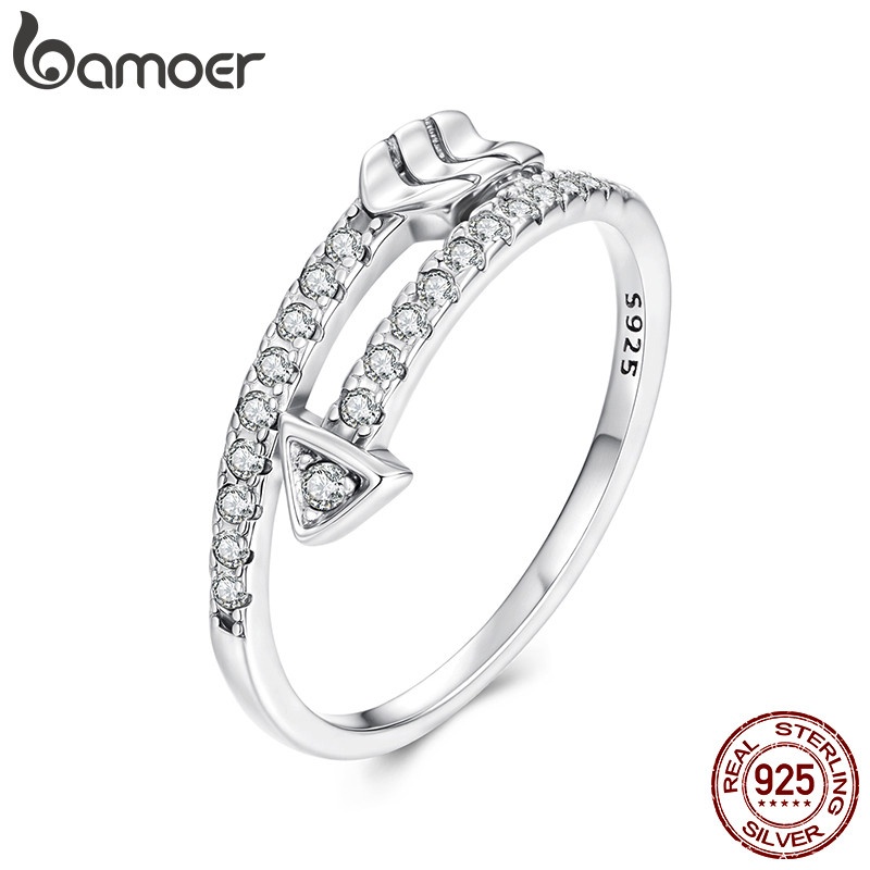 Anel de Prata 925 Bamoer: Elegância em Seta
