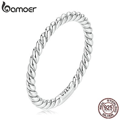 Anel de Prata 925 Bamoer: Elegância Simples
