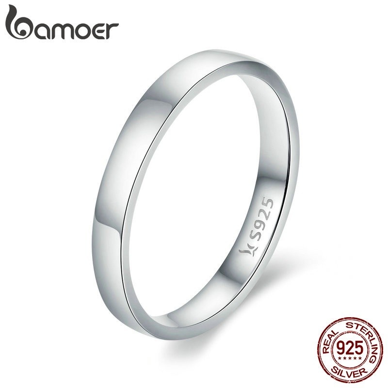 Anel de Prata Bamoer 925: Elegância Delicada