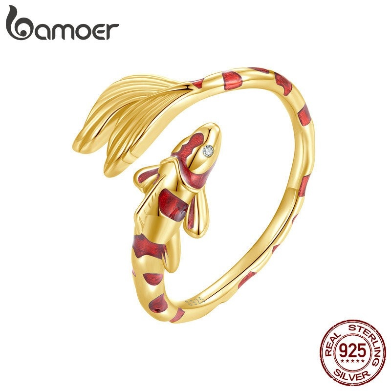 Anel Koi em Prata 925 Bamoer: Elegância e Sorte