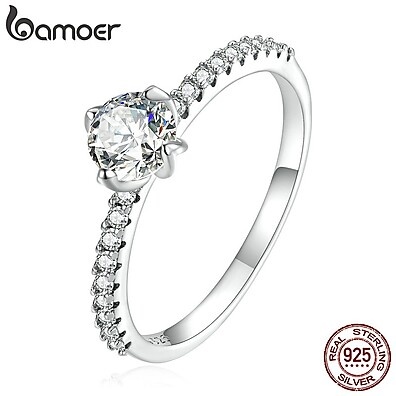 Anel Prata 925 Bamoer: Elegância Diária