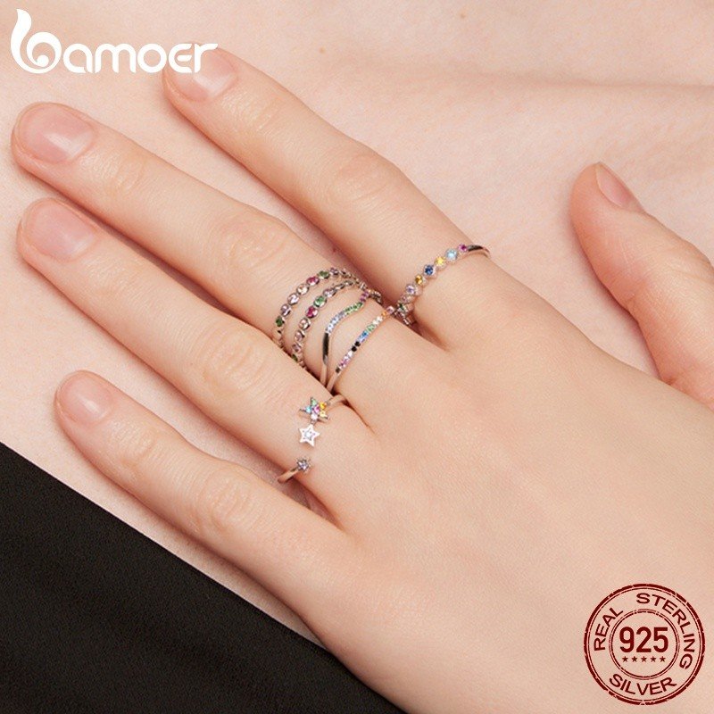 Anel Prata 925 Bamoer: Elegância e Brilho!
