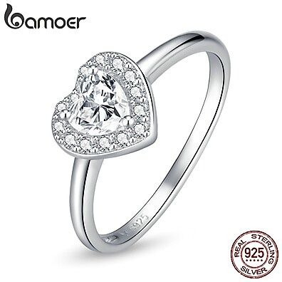 Anel Prata 925 Coração: Elegância para Você!