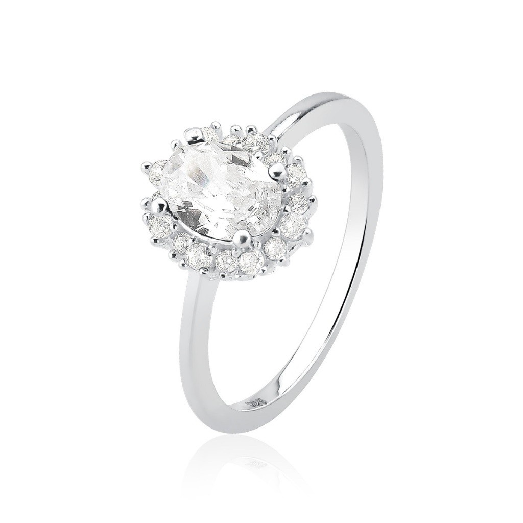 Anel Prata 925 Zircônia Oval: Elegância ao Seu Alcance