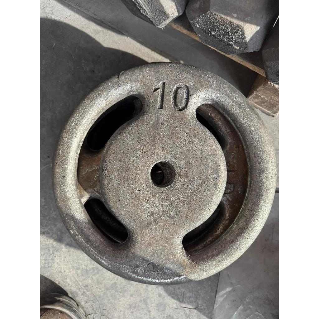 Anilha 10kg Vazada de Ferro Fundido CRUA – Treino Pesado Começa Aqui