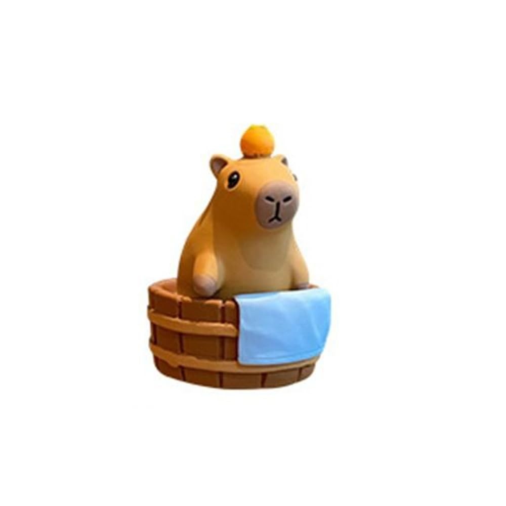 Figura de Capivara em Resina - Decoração de Mesa Animada e Fofa (2 unidades)