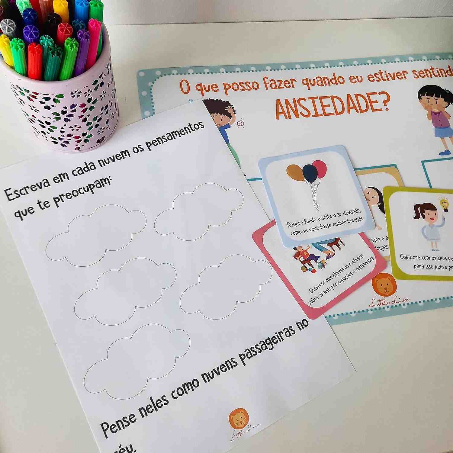Quadro Terapêutico para Ansiedade - Cartas de Autocontrole e Relaxamento