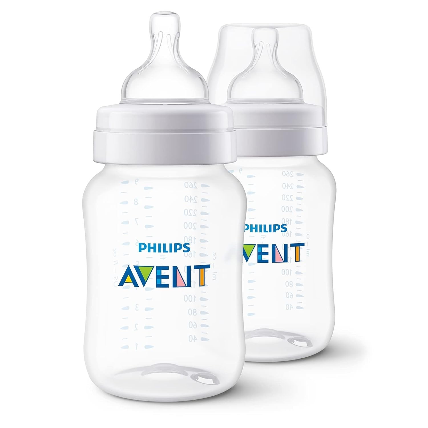 Mamadeira Anti-Cólica Philips Avent 125ml - Duplo Pack Transparente com Sistema Inovador