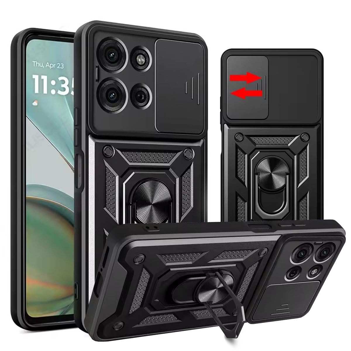 Capa Armor Militar Moto G75: Proteção Anti Impacto com Suporte Magnético