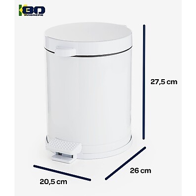 Lixeira 5L Brilhante: Elegância Anti-Odor!
