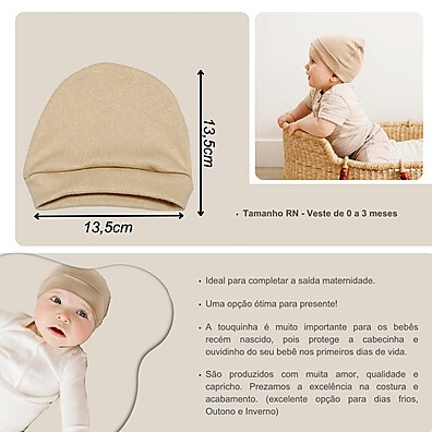 Kit Recém Nascido: Touca e Luvas Antialérgicas 👶
