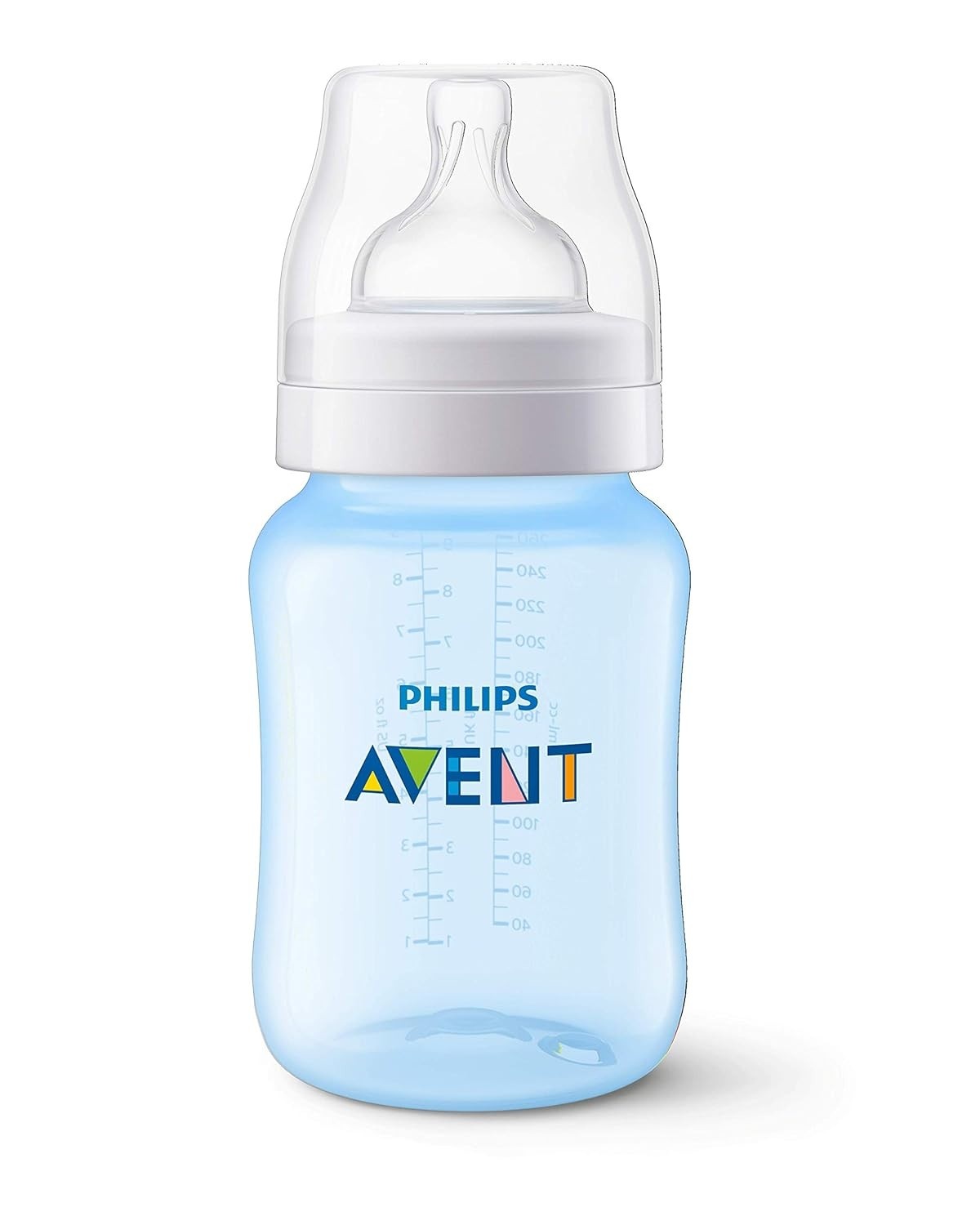 Mamadeira Clássica 260 ml Philips Avent Azul - Anticólica e Ergonômica
