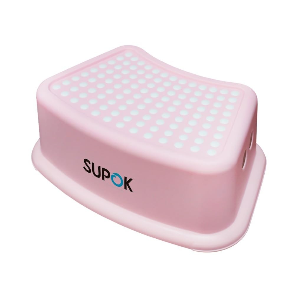 Supok - Banquinho Antiderrapante Rosa para Crianças com Segurança e Estilo