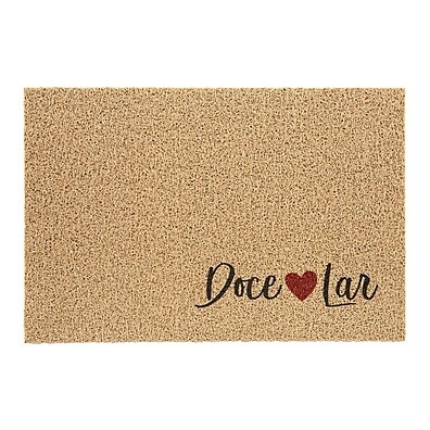 Capacho Vinil 40x60cm Doce Lar: Design Moderno e Antiderrapante