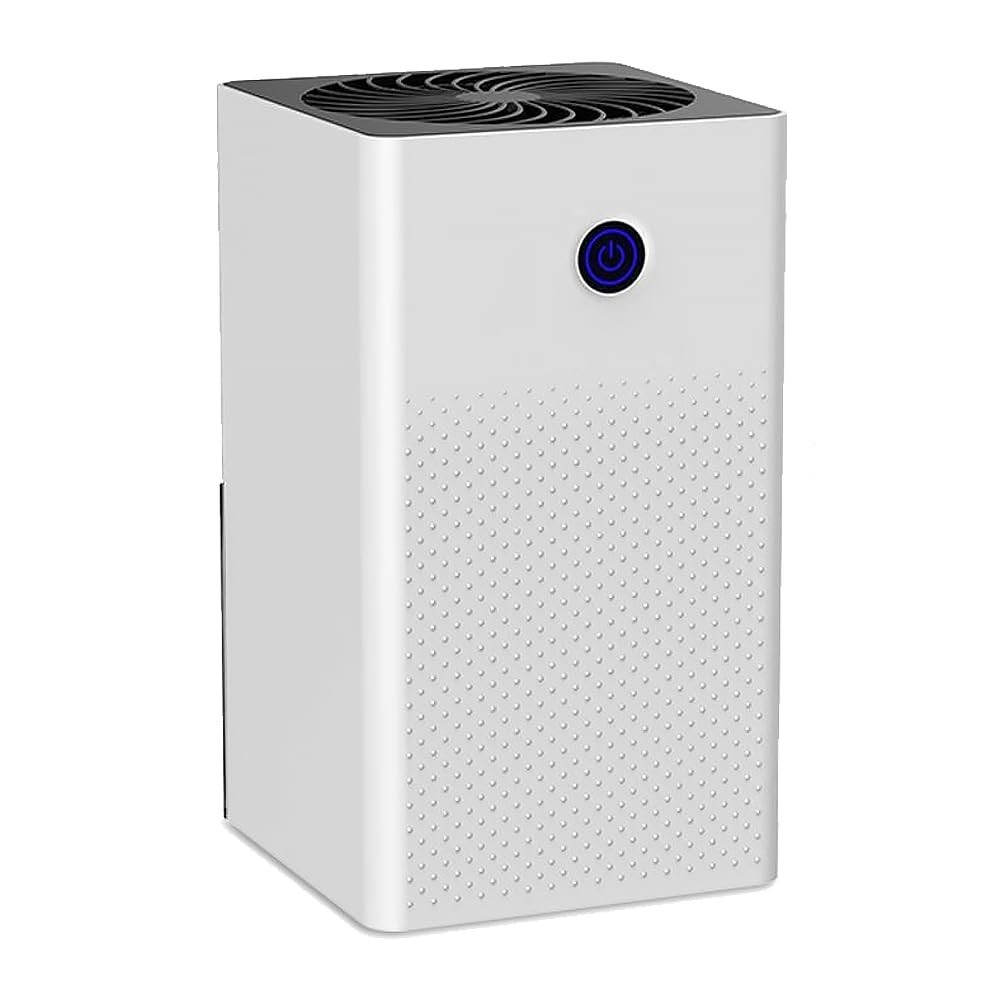 Desumidificador Elétrico Antimofo 1000ML - Purificador de Ar Bivolt Compacto Branco