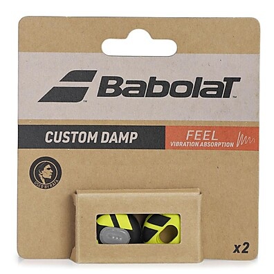 Antivibrador Babolat Custom Damp – 2 Unidades Preto e Amarelo