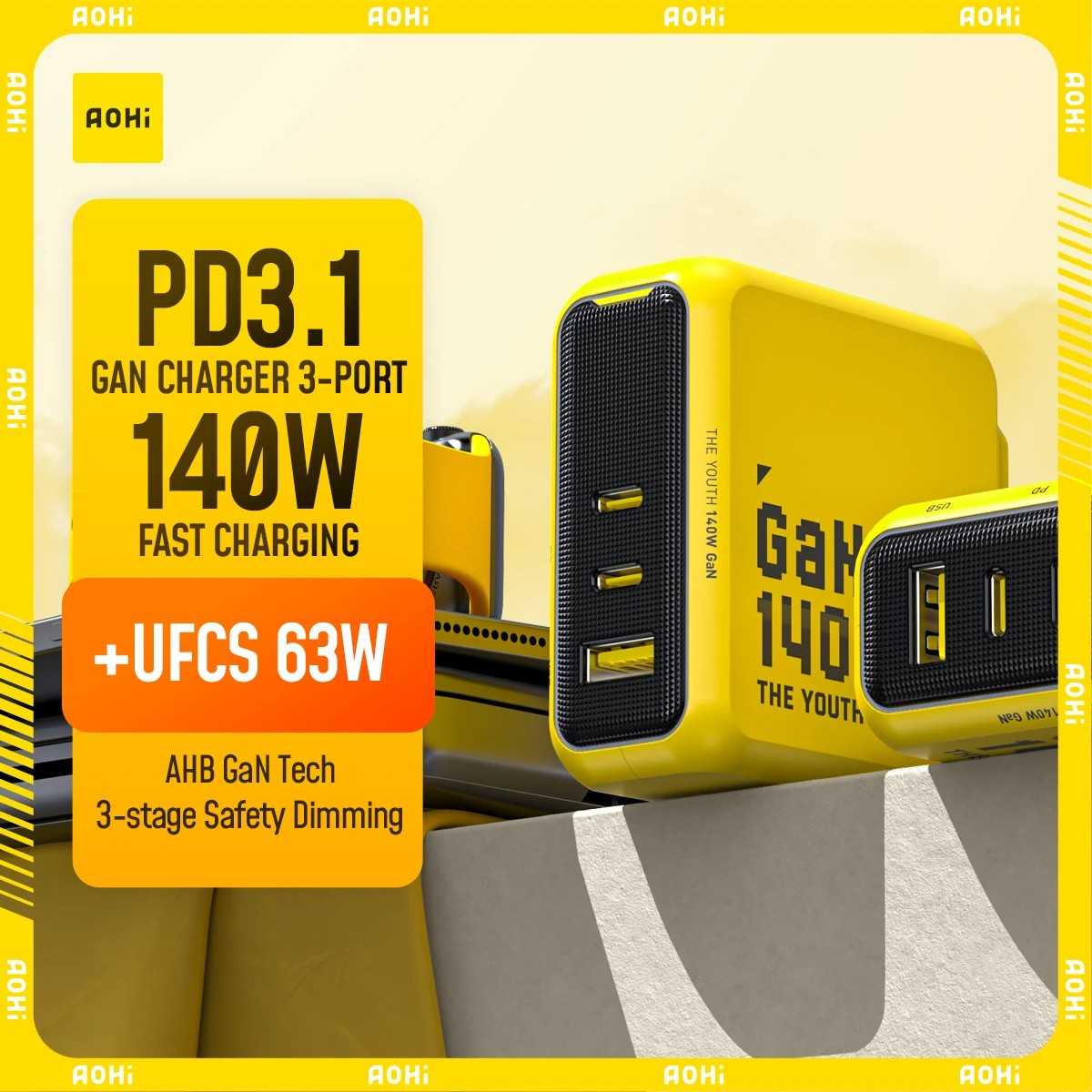 AOHI Youth 140W: Carregador Turbo 3 Portas