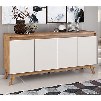 Aparador Buffet Imbuia Off White: Organize com Estilo!