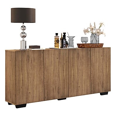 Aparador Buffet Veneza 4 Portas – Rustic/Preto