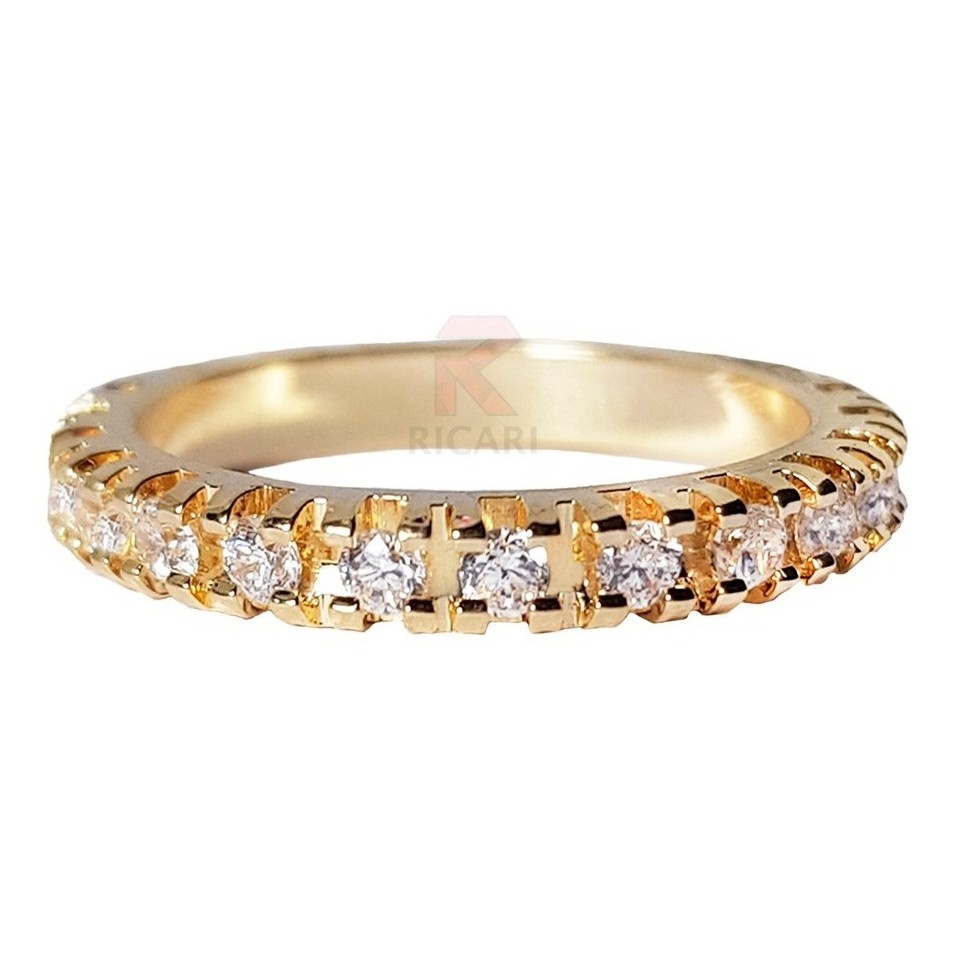 Aparador de Aliança Ouro Banhado 18k com Zircônias